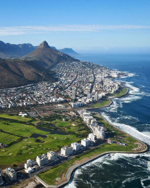 케이프타운과 라이온스 헤드의 전망, 남아프리카 공화국 - green point 뉴스 사진 이미지