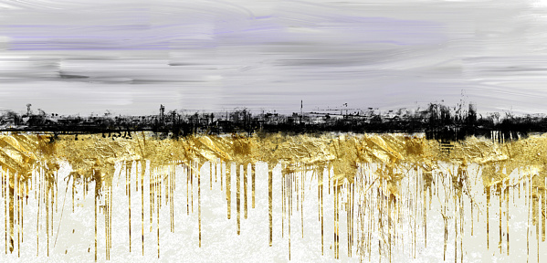 abstract art, gold and gray background