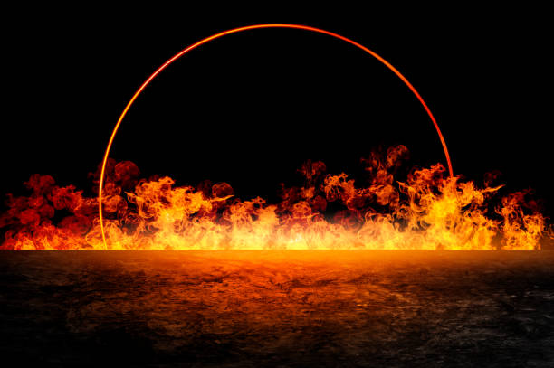 istock Display free space next to the burning flames 1463114917