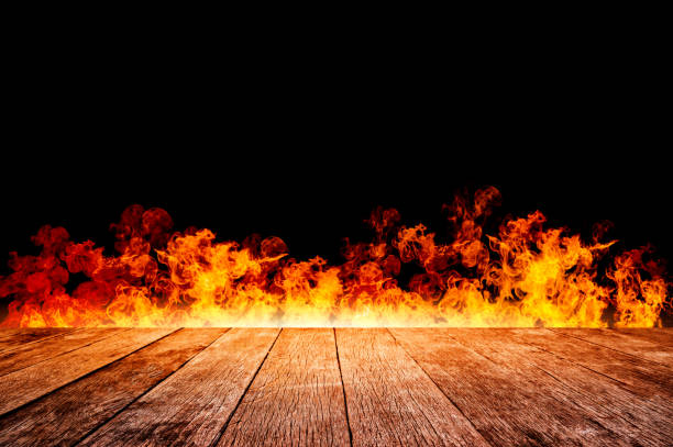 istock Display free space next to the burning flames 1463114935