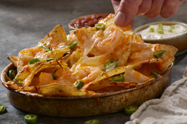Shrimp Nachos with Jalapenos