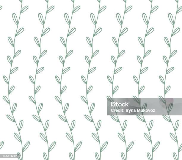 Stems Pattern Form Spring Seamless Plantsl Pattern Doodle Botanical Pattern Of Curly Stems ...