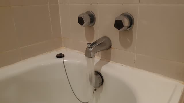 Faucet for bathroom bathtub.