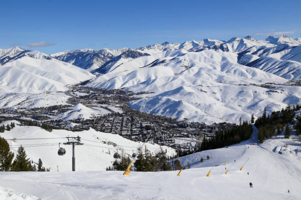 istock Snow covered mountains in Sun Valley, Idaho 1463138714