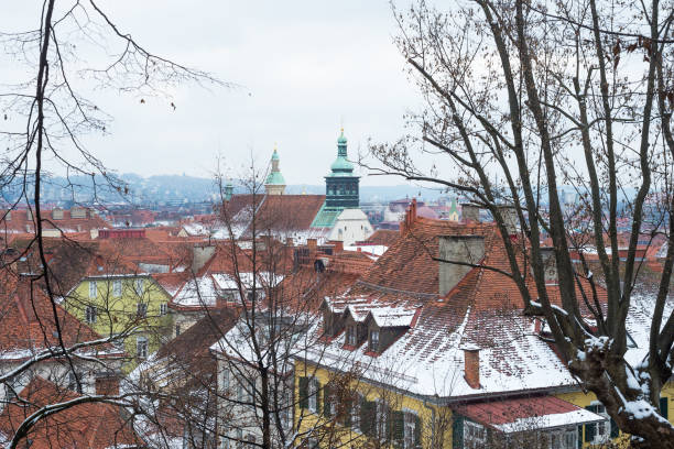 istock Aerial view on Graz city in Austria 1463138970