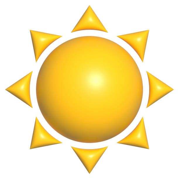 istock illustration of 3d sun icon isolated on white background 1463141710