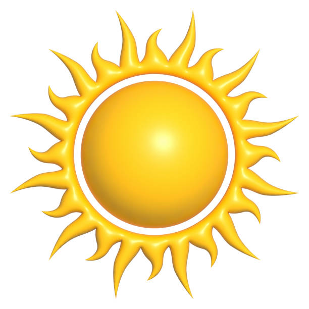 istock illustration of 3d sun icon isolated on white background 1463141715