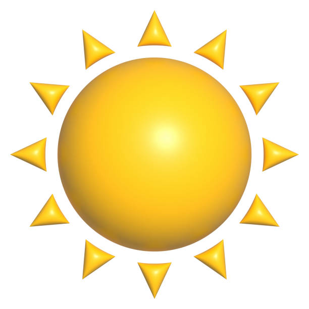 istock illustration of 3d sun icon isolated on white background 1463141720