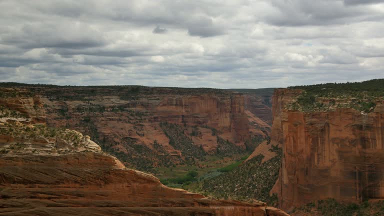 Canyon De Chelly National Monument Time Lapse Clouds Arizona Southwest USA