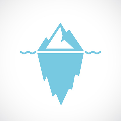 Iceberg vector icon isolated on white backgroud