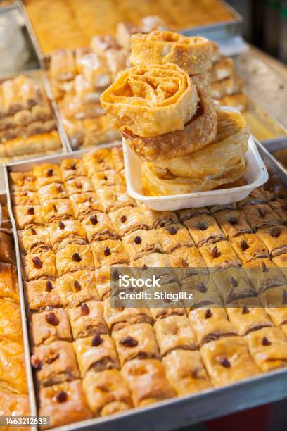 Baklava And Other Pastries At Carmel Market Tel Aviv Stock Photo - Download Image Now