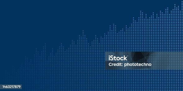 istock Abstract financial graph with uptrend in stock market on blue colour background. Abstract growing financial graph chart background. Stock market increasing background. 1463217879
