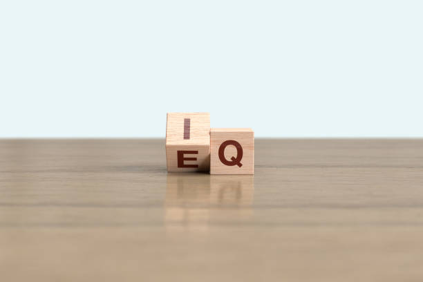 istock Wooden block cube flipping EQ to IQ 1463224003