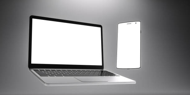 istock Laptop and smartphone with blank screens. 3d rende 1463229792