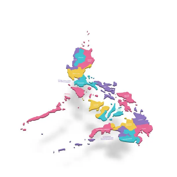 Vector illustration of Philippines political map of administrative divisions