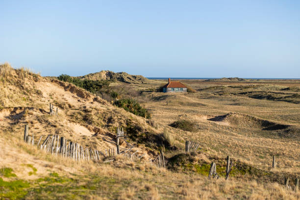 A house in the Sand Dunes at Blakeney Point in Norfolk.