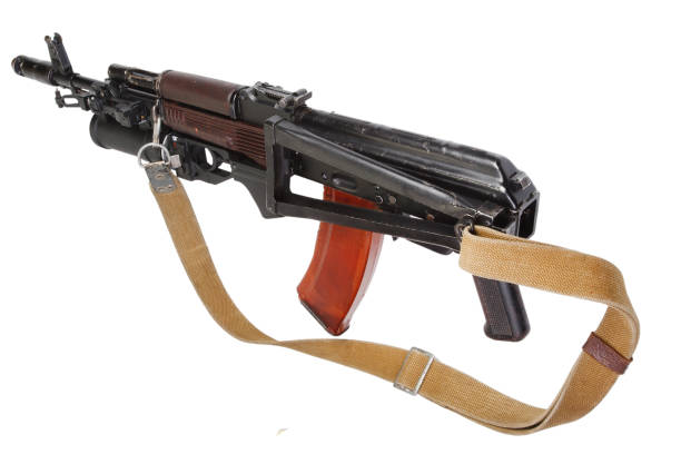 istock Kalashnikov AK 74 rifle with under-barrel grenade launcher 1463244424