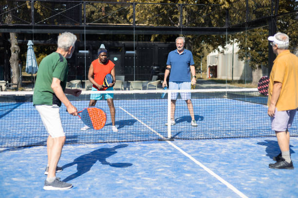 istock Senior friends on a weekend padel play 1463252022