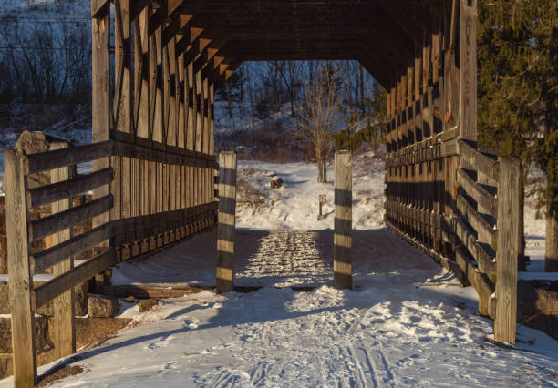 istock Winter hiking trail, fresh snow, winter activity 1463258035
