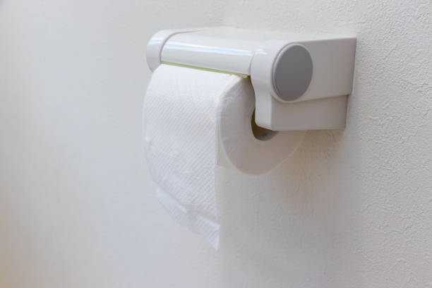 istock Toilet paper attached to the holder 1463264185