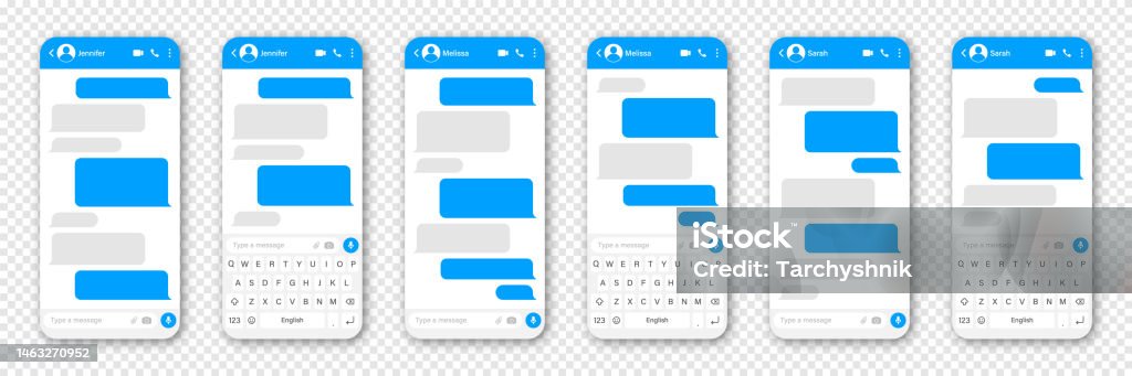 Deep Message Frame Messaging App Design User Interface Blank Sms Text Frame Conversation ...