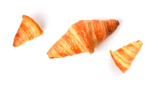 istock Butter croissant on the white background. 1463292940