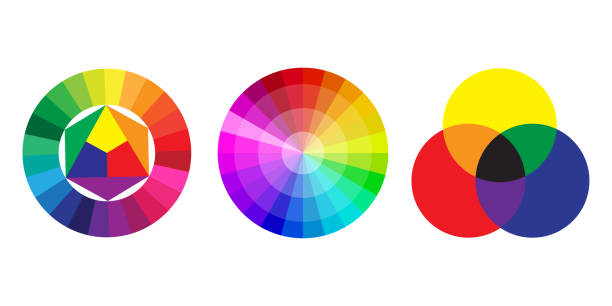 Palette circles. Color gradient. Vector illustration. Palette circles. Color gradient. Vector illustration. EPS 10. secondary colors stock illustrations