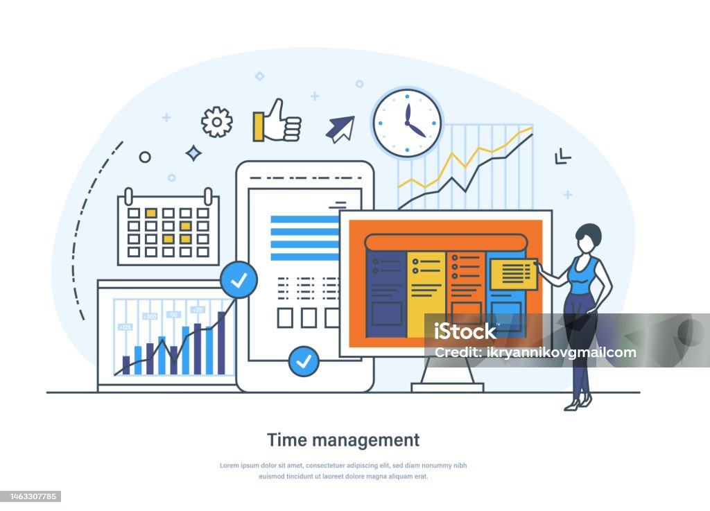 Organisation Process Tim Time Management Process Of Organising Planning And Controling Workflow ...