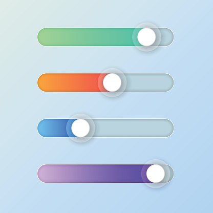 Switch slider icon in flat style. Volume control vector illustration on isolated background. Level button sign business concept.