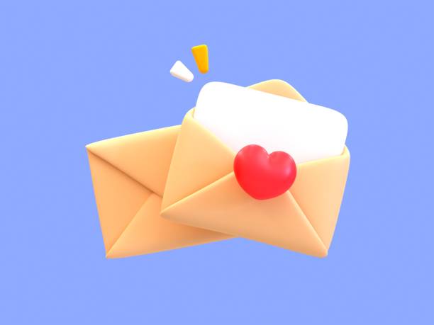 istock 3d minimal love message. valentine's composition. A romantic message. 3d illustration. 1463333345