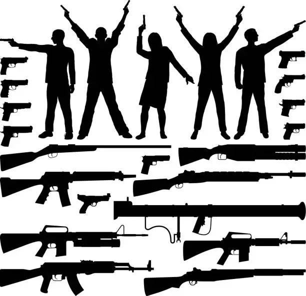 Vector illustration of Guns and Gunners