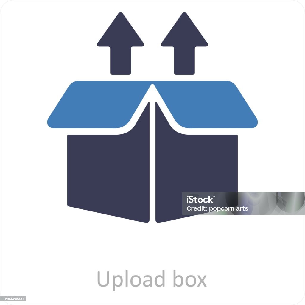 Upload Icon Box Upload Box Stock Illustration - Download Image Now - Concepts, Concepts ...