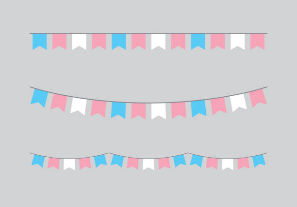 istock Transgender flag party buntings. LGBTQIA+ concept. 1463347584
