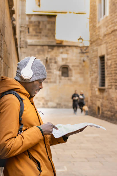 istock Man on vacation in Barcelona. 1463348187