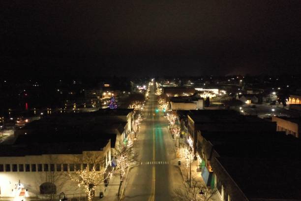 istock Night View of Downtown Charlevoix 1463349505