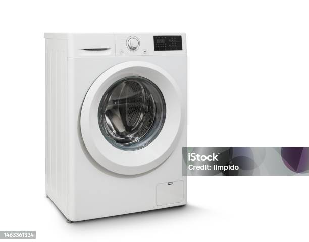 Washing Machine Stock Photo - Download Image Now - Washing Machine, Cut Out, White Background