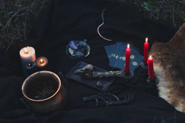 istock Close up magical tools for ritual concept photo 1463369817