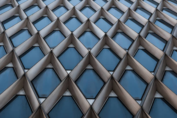 istock Abstract architectural backdrop of a modern building windows 1463375782