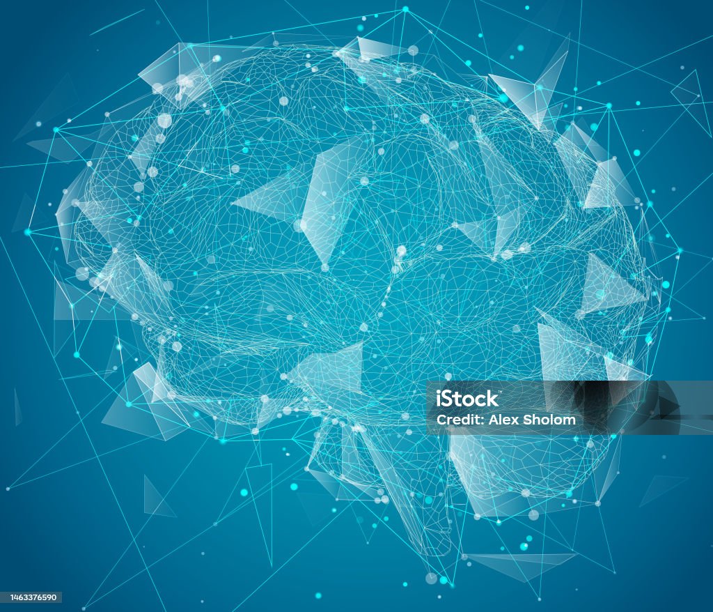 Mega Processes Visual Process Threedimensional Vector Cyber Brain Neural Network Megadata Processing ...