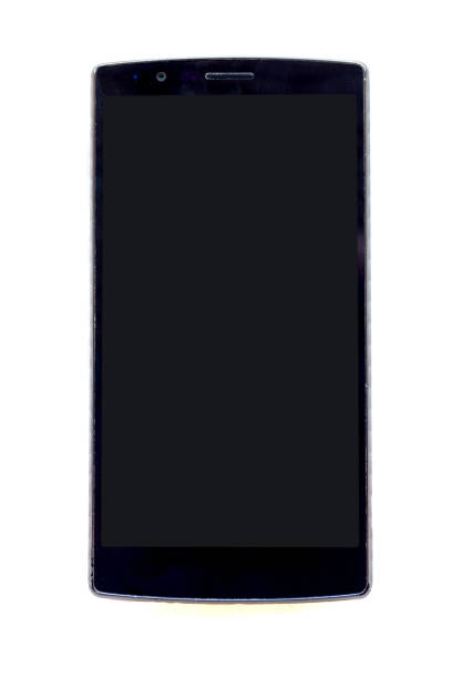 istock Front view of a modern smartphone isolated on a white background 1463378773