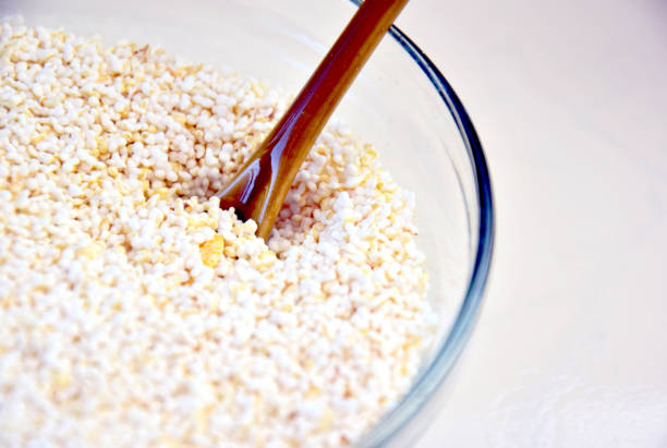 View of a Bowl of Amaranthus or Kiwicha seeds.