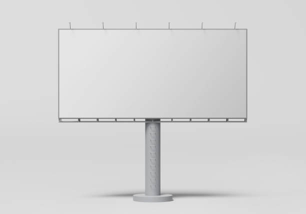 istock Mockup Outdoor billboard on blue sky background with copy space for your logo or graphic design, 3d rendering studio 1463385269
