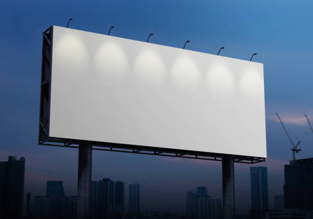 istock Mockup Outdoor billboard on blue sky background with copy space for your logo or graphic design, 3d rendering studio 1463385283