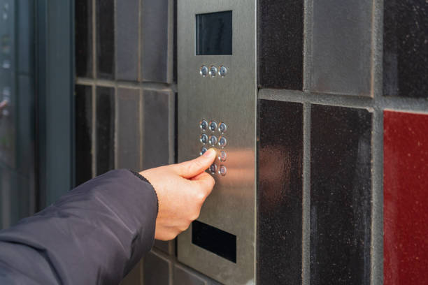 istock Secure Home System, Intercom Keypad, Door Phone, Doorphone, Entryphone, Videophone Call 1463385427