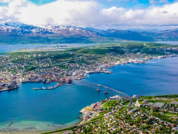 Summer view of Tromso, Norway A Summer view of Tromso, Norway tromso stock pictures, royalty-free photos & images