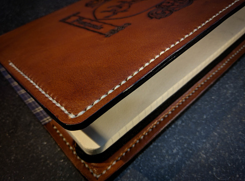 A closeup shot of a notebook