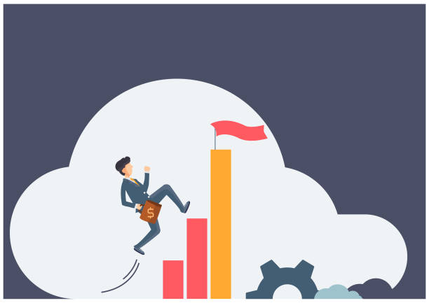 istock Business mans running to success , Background, Infographic 1463391053