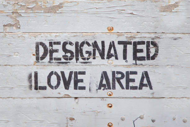 istock sign designated love area painted at a grey wall 1463392019