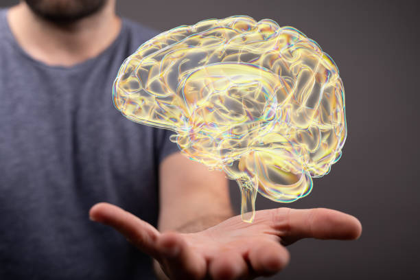 istock Digital concept of artificial intelligence with an illustration of a human brain on  a hand 1463393231