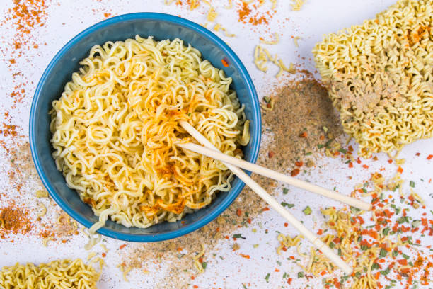 istock Fast food, chinese noodles with spices 1463393518